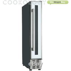 Cookology CWC150WH 15cm Wine Cooler in White Glass, 7 Bottle Cabinet