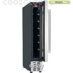 Cookology CWC150WH 15cm Wine Cooler in White Glass, 7 Bottle Cabinet