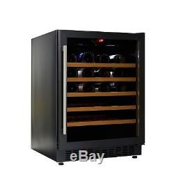 Cookology CWC600BK Black 60cm Wine Cooler 54 Bottle Undercounter Fridge