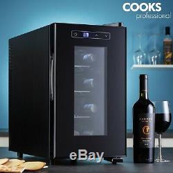 Cooks Professional 21L 8 Bottle Wine Cooler Mini Drinks Beer Fridge Refrigerator