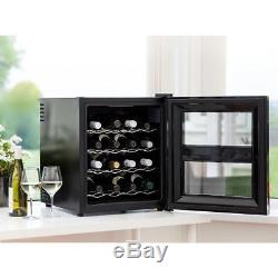 Countertop Drinks Cooler 16 Bottle Wine Chiller Modern Touch Screen Glass Fridge