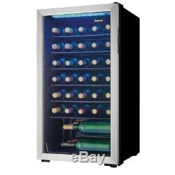 Danby 36 Bottle Wine Cooler Wine Fridge Reversible Tempered Glass Door