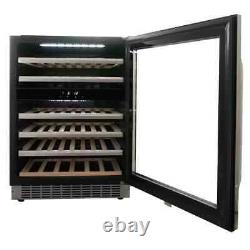 Danby 46 Bottle Freestanding Stainless Steel Dual Zone Wine Cooler DWC134KD1BSS
