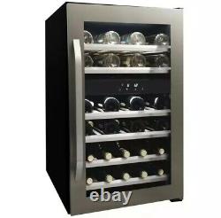 Danby DWC114KD1BSS 38 Bottle Freestanding Dual Zone Wine Cooler