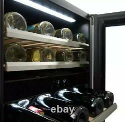 Danby DWC114KD1BSS 38 Bottle Freestanding Dual Zone Wine Cooler