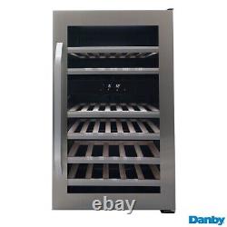 Danby DWC114KD1BSS, 38 Bottle Freestanding, Dual Zone Wine Cooler in St