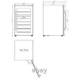 Danby DWC114KD1BSS, 38 Bottle Freestanding, Dual Zone Wine Cooler in Stainless S