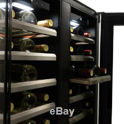 Danby DWC120KD1BSS, 40 Bottle French Door Freestanding, Dual Zone Wine Cooler