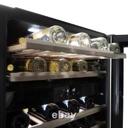 Danby DWC134KD1BSS 46 Bottle Freestanding Dual Zone Wine Cooler Stainless Steel