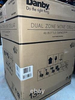 Danby DWC134KD1BSS, 46 Bottle Freestanding, Dual Zone Wine Cooler in Stain Steel