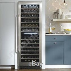 Danby DWC398KD1BSS, 129 Bottle Freestanding, Dual Zone Wine Cooler in Stainless