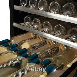 Danby DWC398KD1BSS, 135 Bottle Freestanding, Dual Zone Wine Cooler in Stainless