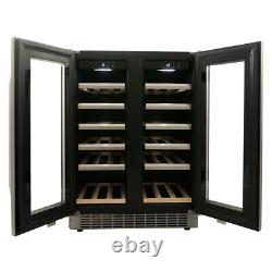 Danby Freestanding, Wine Cooler 40 Bottle French Door Dual Zone DWC120KD1BSS