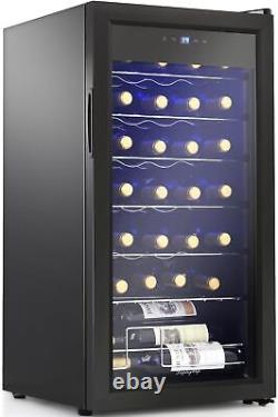 Display4top 28 Bottles Wine Fridge, Cooler, Wine refrigerator, Digital