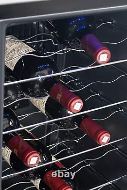 Display4top 28 Bottles Wine Fridge, Wine Cooler, Wine refrigerator, Digital Touch