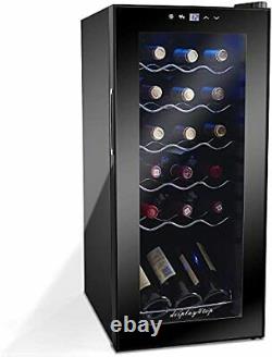 Display4top Wine Fridge, Wine Cooler, Wine refrigerator, Digital Touch(18 Bottles)
