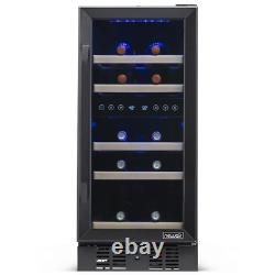 Dual Zone 15 In. 29-Bottle Built-In Wine Cooler Fridge With Quiet Operation Be