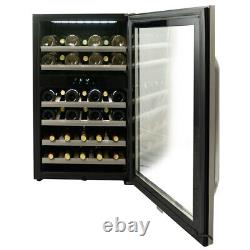 Dual Zone 38 Bottle Wine Cooler 114L Freestanding in Stainless Steel, Danby