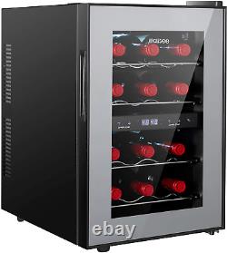 Dual Zone Wine Cooler, Maisee 12 Bottles Mini Small Wine Cooler Refrigeartor Chi