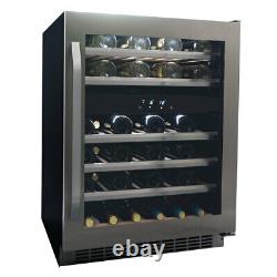 Dwc134kd1bss 46 Bottle Wine Freestanding Dual Zone Cooler Stainless Black Led A