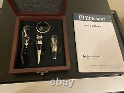 EMERSON 8 BOTTLES WINE COOLER THERMAL GLASS STAINLESS STEEL Withwine Kit, tested