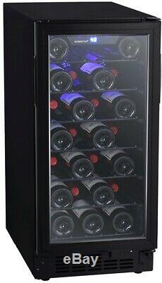 EdgeStar BWR301BL 15 Inch Wide 30 Bottle Built-In Single Zone Wine Cooler with