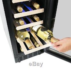 ElectriQ 19 Bottle Freestanding Under Counter Wine Cooler Single Zone EQ30WINEBL