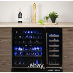 ElectriQ 51 Bottle Capacity Full Range Dual Zone Freestanding Wine Co EQWINECH60