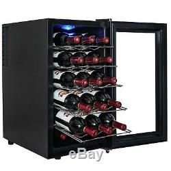 Electric Wine Cooler Cabinet Touch Screen Refrigerator 48L 18 Bottles Class A