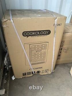 Exdemo Cookology CWC605BK Black Undercounter 46 Bottle 60cm Two Zone Wine Cooler