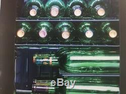 Freestanding Smart Storage LED Blue Interior A+ 16 Bottle Wine Cooler in Black