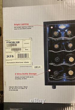 Frigidaire 8 Bottle Wine Cooler Black - New Temperature Control LED Display