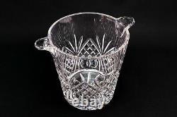 GALWAY Large Wine Bottle Cooler Champagne Ice Bucket in Cut Crystal Glass