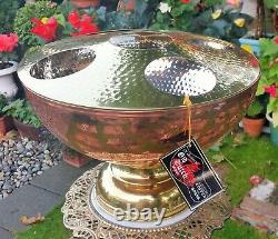 GIGANTIC! Old dutch copper & brass wine cooler bottle ice bucket punch bowl