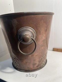 Gebruder Bing Champagne Wine Cooler Bucket Copper Brass Art Nouveau 19th Cen