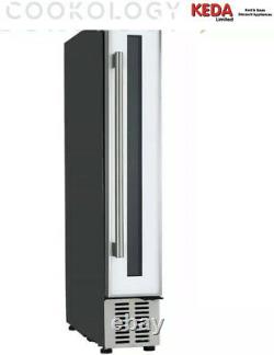 Graded Cookology CWC150WH 15cm Wine Cooler in White Glass, 7 Bottle Cabinet 1