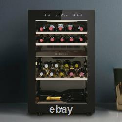 Haier HWS42GDAU1 42 Bottle Dual Zone Freestanding Wine Cooler, G Rated in Black
