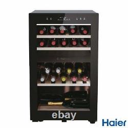 Haier HWS42GDAU1 42 Bottle Dual Zone Wine Cooler, G Rated in Black