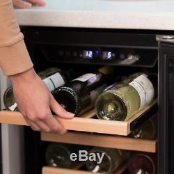 Home Bottle Signature Dual Zone DRINKS FRIDGES Wine Cooler Aluminium Trim Glass