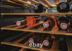 Hoover HWC150UKWithN 41 Bottle Wine Cooler, 8 Wooden Shelves, Anti-UV Glass Door