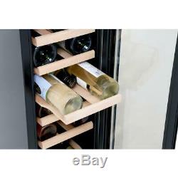 Hoover HWCB30 Integrated/Freestanding 19 Bottle Black Glass Wine Cooler (300mm)