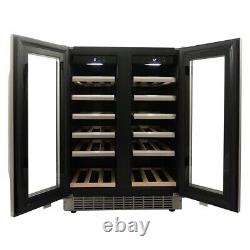 Hot Sale Danby DWC120KD1BSS, 40 Bottle French Door Freestanding, Dual Zone Wine