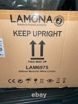 Howdens Lamona LAM6975 Integrated 18 Bottle Wine Cooler Black LED lighting
