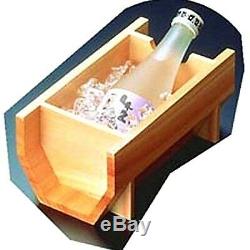 Ice bucket SAKE&Wine bottle cooler Japanese white wood Natural Made in JAPAN F/S