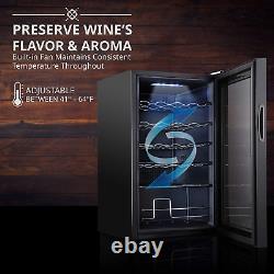 Ivation 24 Bottle Compressor Wine Cooler Refrigerator WithLock Large Freestandin