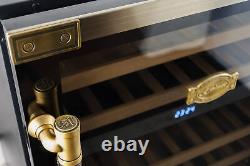 Kaiser Art Deco Wine Cooler Luxury 46 Bottle Capacity Fridge 2 Climate Zones