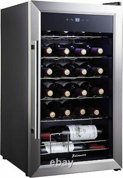 Kalamera 24 bottle Freestanding Small Wine Cooler/fridge LED 5-18°C black