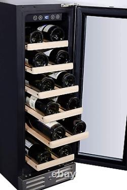 Kalamera 30Cm Wine Fridge19 Bottle 70L Freestanding Undercounter Cooler Cabinet