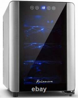 Kalamera KR-12A2E Silent 12 Bottles Wine fridge Cooler Touchscreen Black 10°-18