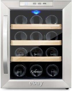 Kalamera KR-12ASS 12 Bottle Stainless Steel Wine Cooler 33 Litre Counter Top